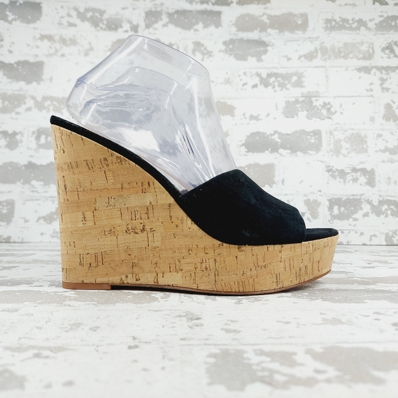 New Veronica Beard Dali Black Platform Wedge Sandal A991 - Picture 5 of 12